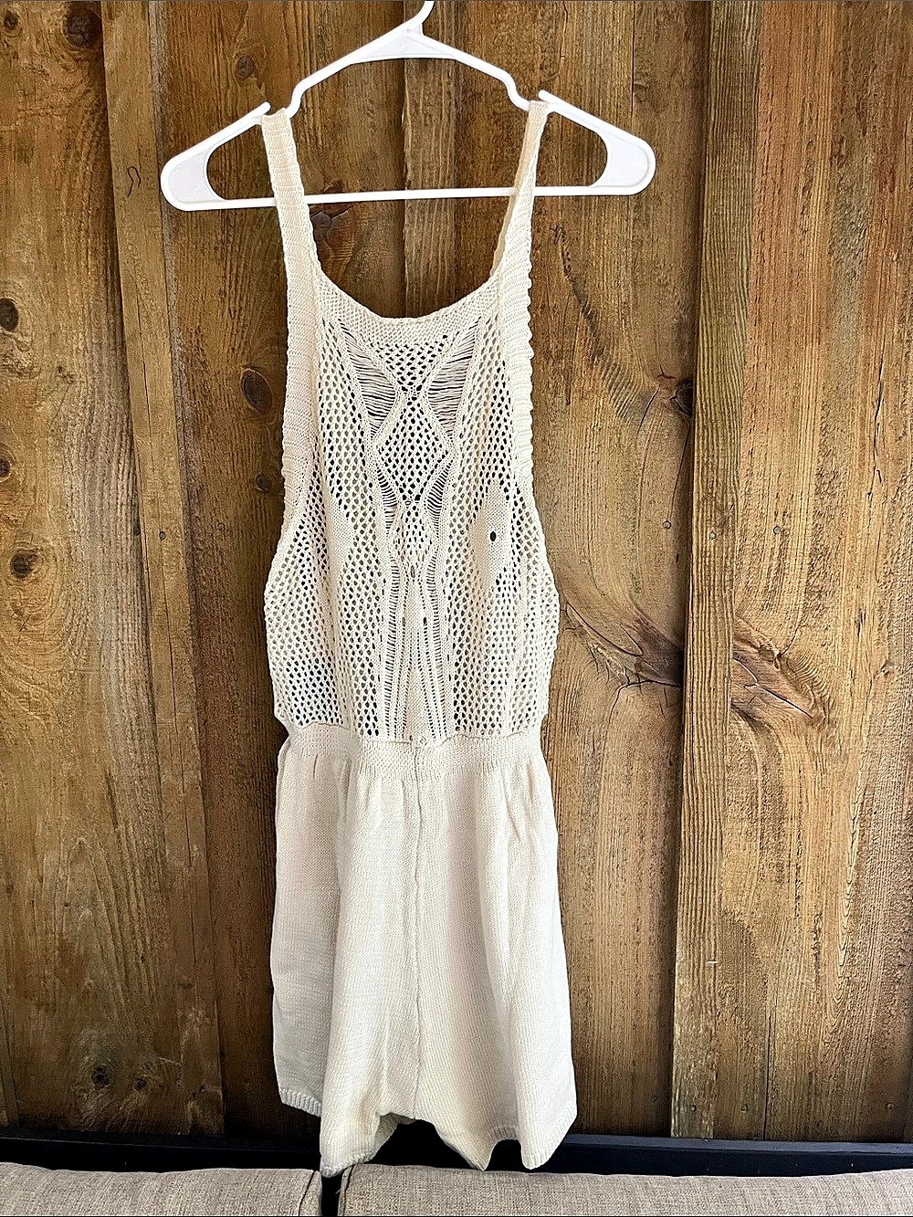 Cupshe Crochet Mini Dress in Cream